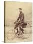 French Gentleman on His Tricycle-null-Stretched Canvas