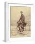 French Gentleman on His Tricycle-null-Framed Premium Photographic Print