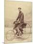 French Gentleman on His Tricycle-null-Mounted Photographic Print