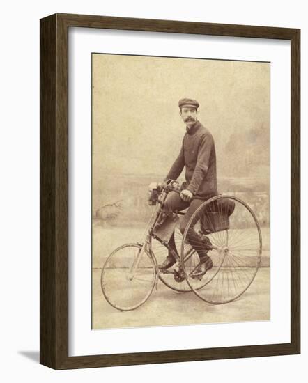 French Gentleman on His Tricycle-null-Framed Photographic Print