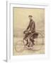 French Gentleman on His Tricycle-null-Framed Photographic Print