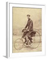 French Gentleman on His Tricycle-null-Framed Photographic Print