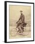 French Gentleman on His Tricycle-null-Framed Photographic Print