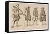 French Gentlemen of the Seventeenth Century-Raphael Jacquemin-Framed Stretched Canvas