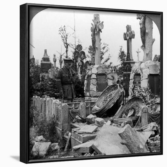 French Graves Smashed by German Shell Fire, France, World War I, 1914-1918-null-Framed Photographic Print