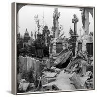 French Graves Smashed by German Shell Fire, France, World War I, 1914-1918-null-Framed Photographic Print