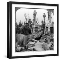 French Graves Smashed by German Shell Fire, France, World War I, 1914-1918-null-Framed Photographic Print