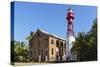 French Guiana, Ile Royale. Lighthouse Situated on Prison Island-Alida Latham-Stretched Canvas