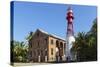 French Guiana, Ile Royale. Lighthouse Situated on Prison Island-Alida Latham-Stretched Canvas