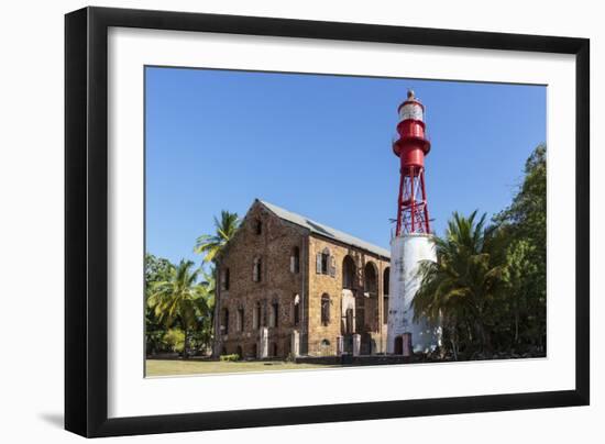 French Guiana, Ile Royale. Lighthouse Situated on Prison Island-Alida Latham-Framed Photographic Print