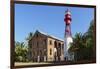 French Guiana, Ile Royale. Lighthouse Situated on Prison Island-Alida Latham-Framed Photographic Print