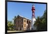 French Guiana, Ile Royale. Lighthouse Situated on Prison Island-Alida Latham-Framed Photographic Print