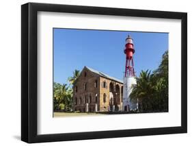 French Guiana, Ile Royale. Lighthouse Situated on Prison Island-Alida Latham-Framed Photographic Print