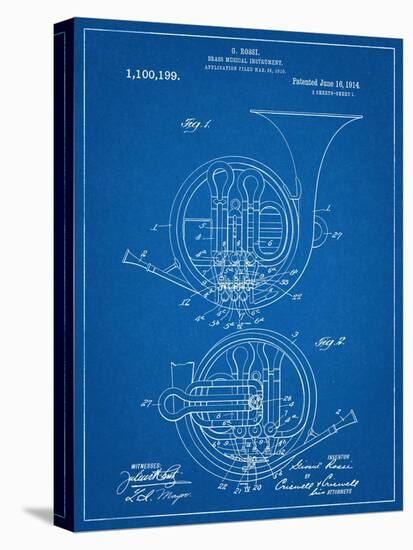 French Horn Instrument Patent-null-Stretched Canvas