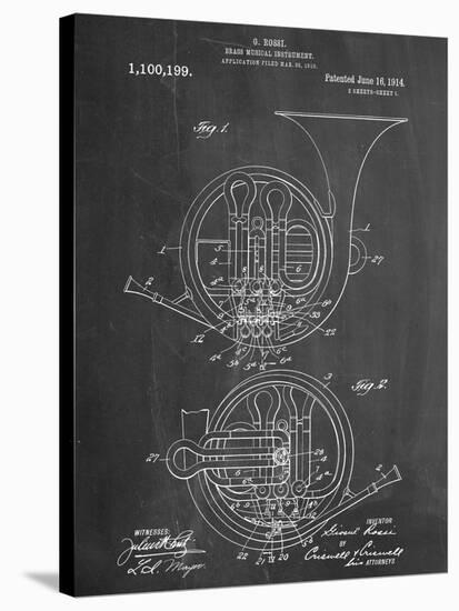 French Horn Instrument Patent-null-Stretched Canvas