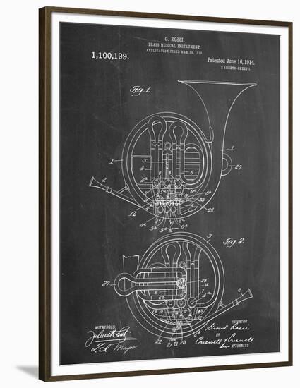 French Horn Instrument Patent-null-Framed Premium Giclee Print