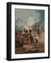 French Horse Artillery of the Guard Attacked by British Infantry at the Battle of Waterloo, 1815-Denis Dighton-Framed Giclee Print