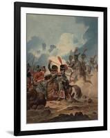 French Horse Artillery of the Guard Attacked by British Infantry at the Battle of Waterloo, 1815-Denis Dighton-Framed Giclee Print