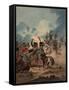 French Horse Artillery of the Guard Attacked by British Infantry at the Battle of Waterloo, 1815-Denis Dighton-Framed Stretched Canvas