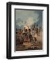 French Horse Artillery of the Guard Attacked by British Infantry at the Battle of Waterloo, 1815-Denis Dighton-Framed Giclee Print