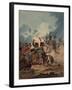 French Horse Artillery of the Guard Attacked by British Infantry at the Battle of Waterloo, 1815-Denis Dighton-Framed Giclee Print