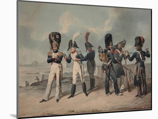 French Imperial Guard and National Guard During the Hundred Days, 1816-Denis Dighton-Mounted Giclee Print