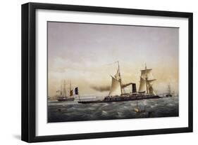 French Imperial Navy's Ironclad Ss Rochambeau-null-Framed Giclee Print