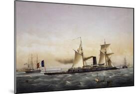 French Imperial Navy's Ironclad Ss Rochambeau-null-Mounted Giclee Print