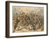 French Infantry and Russian Hussars in Combat at Austerlitz-Frédéric Goupil-Fesquet-Framed Giclee Print