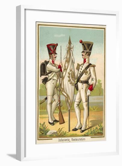 French Infantry of the Restoration-null-Framed Giclee Print