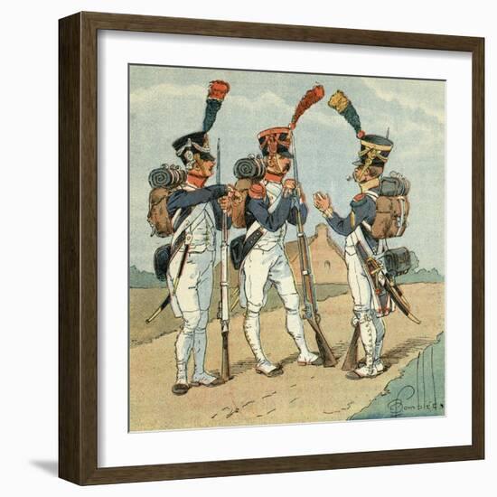 French Infantry-Louis Charles Bombled-Framed Art Print