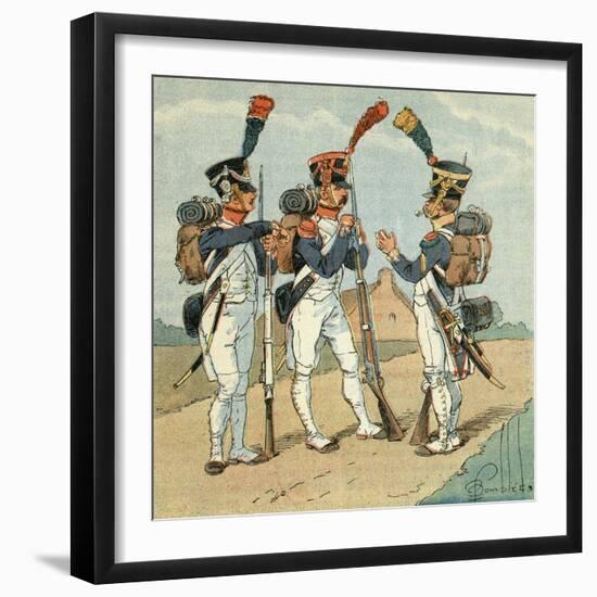 French Infantry-Louis Charles Bombled-Framed Art Print