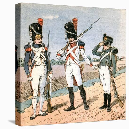 French Infantry-Louis Charles Bombled-Stretched Canvas