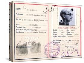 French Jewish Identity Card-null-Stretched Canvas