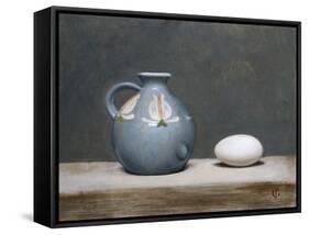 French Jug and Duck Egg, 2009-James Gillick-Framed Stretched Canvas