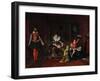 French King Henri IV Plays with His Children as the Spanish Ambassador Enters-Jean-Auguste-Dominique Ingres-Framed Giclee Print