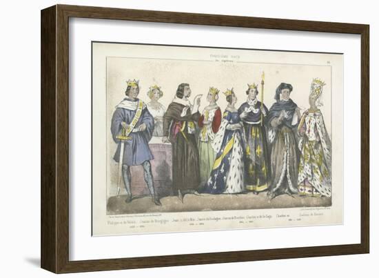 French Kings and Queens of the 14th and 15th Century-null-Framed Giclee Print