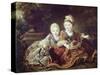 French Kings to Be: Louis XVI and Louis XVIII as Babies-Francois Hubert Drouais-Stretched Canvas