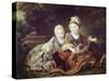 French Kings to Be: Louis XVI and Louis XVIII as Babies-Francois Hubert Drouais-Stretched Canvas