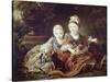 French Kings to Be: Louis XVI and Louis XVIII as Babies-Francois Hubert Drouais-Stretched Canvas