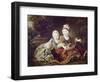 French Kings to Be: Louis XVI and Louis XVIII as Babies-Francois Hubert Drouais-Framed Art Print