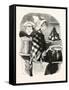 French Lady and a Cook Bring the Desserts-null-Framed Stretched Canvas