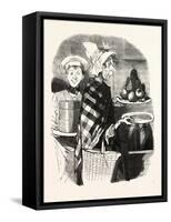 French Lady and a Cook Bring the Desserts-null-Framed Stretched Canvas