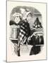 French Lady and a Cook Bring the Desserts-null-Mounted Giclee Print