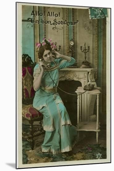 French Lady on Line-null-Mounted Photographic Print
