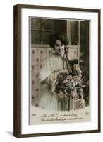 French Lady on Phone-null-Framed Photographic Print