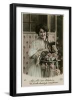 French Lady on Phone-null-Framed Photographic Print