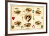 French Language of the Eyes-null-Framed Premium Giclee Print