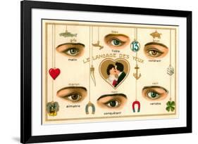 French Language of the Eyes-null-Framed Premium Giclee Print