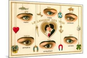 French Language of the Eyes-null-Mounted Premium Giclee Print